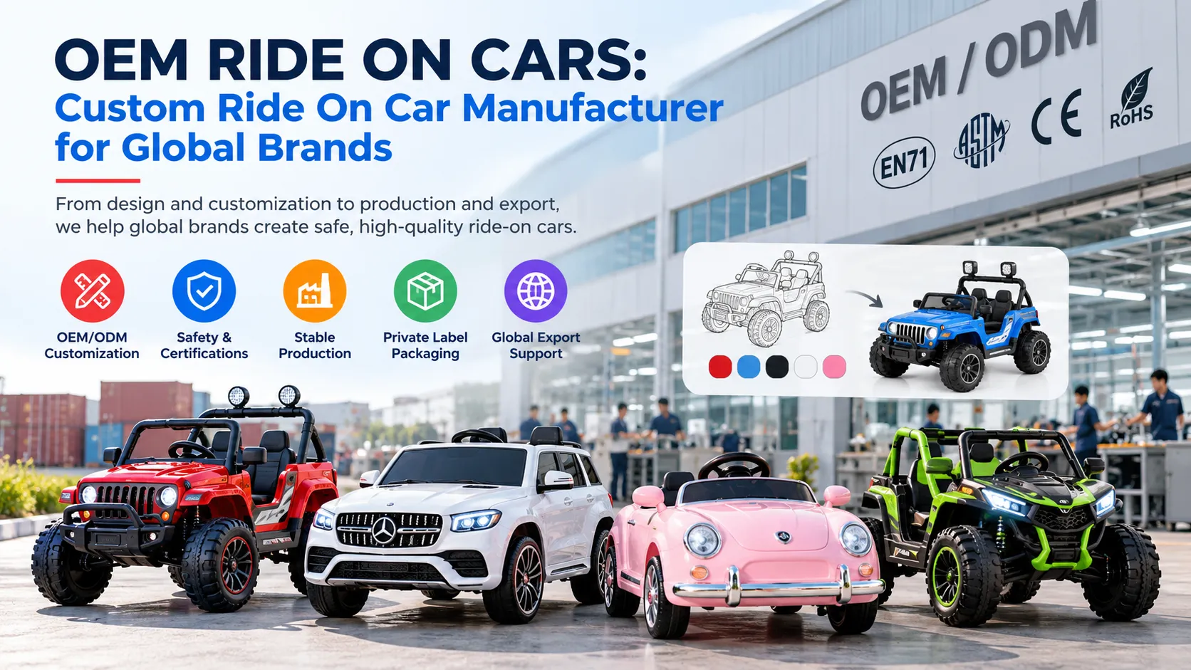OEM Ride On Cars: Custom Ride On Car Manufacturer for Global Brands