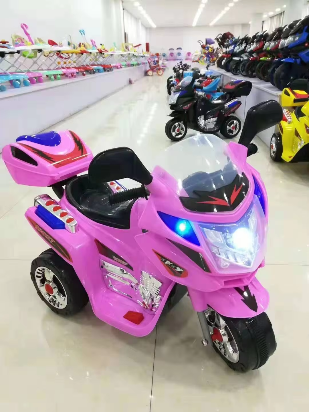 Kids Electric Motorcycle 3 Wheel Battery Powered Ride On Bike - Image 8