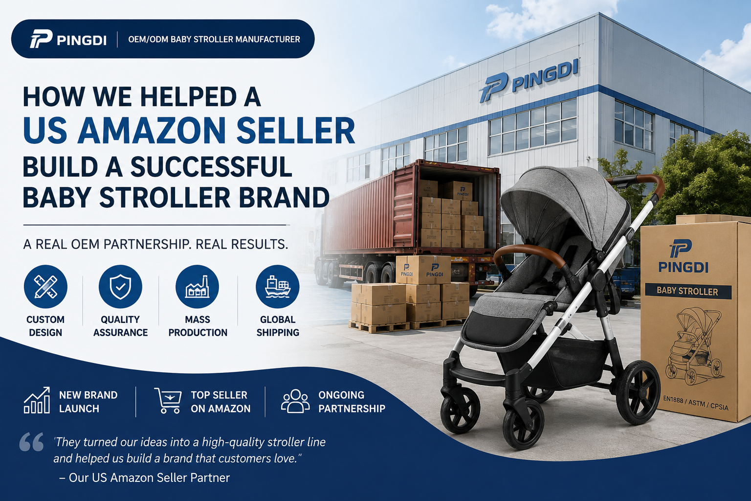 How We Helped a US Amazon Seller Build a Successful Baby Stroller Brand with Our OEM Solution