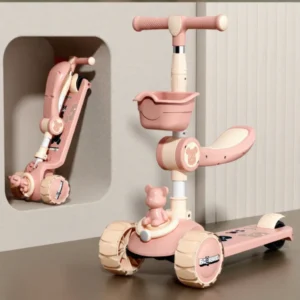 2-in-1 Sit & Ride 3-Wheel Kids Scooter with Seat