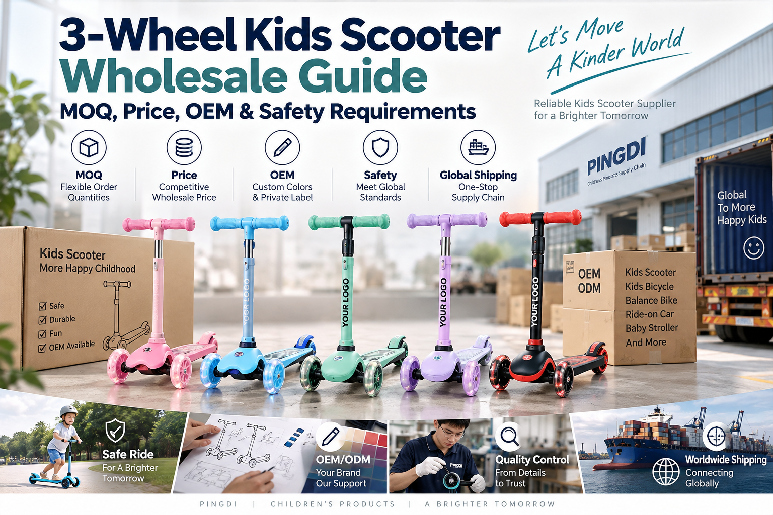 3-Wheel Kids Scooter Wholesale Guide: MOQ, Price, OEM & Safety Requirements