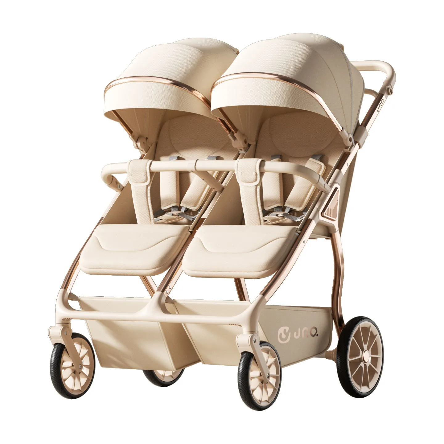 Side-by-Side Twin Baby Stroller with Independent Seats