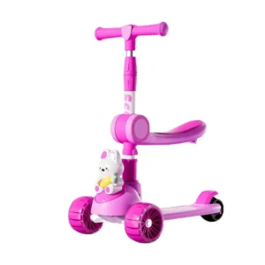 3-Wheel Toddler Scooter with Seat & Adjustable Handlebar