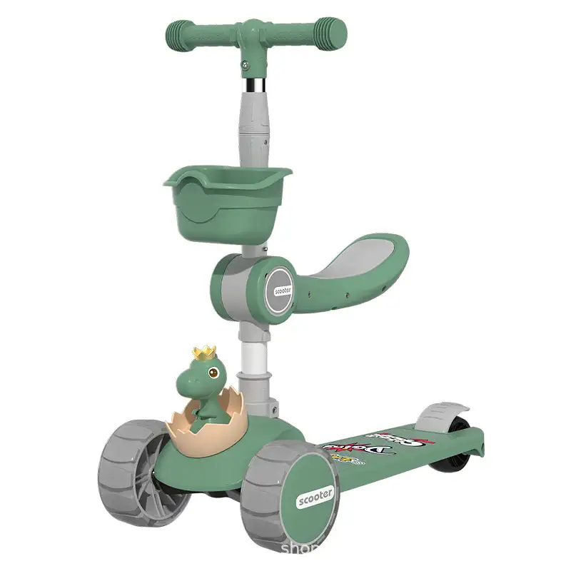 3 Wheel Kids Scooter with Seat and Basket | OEM & Wholesale