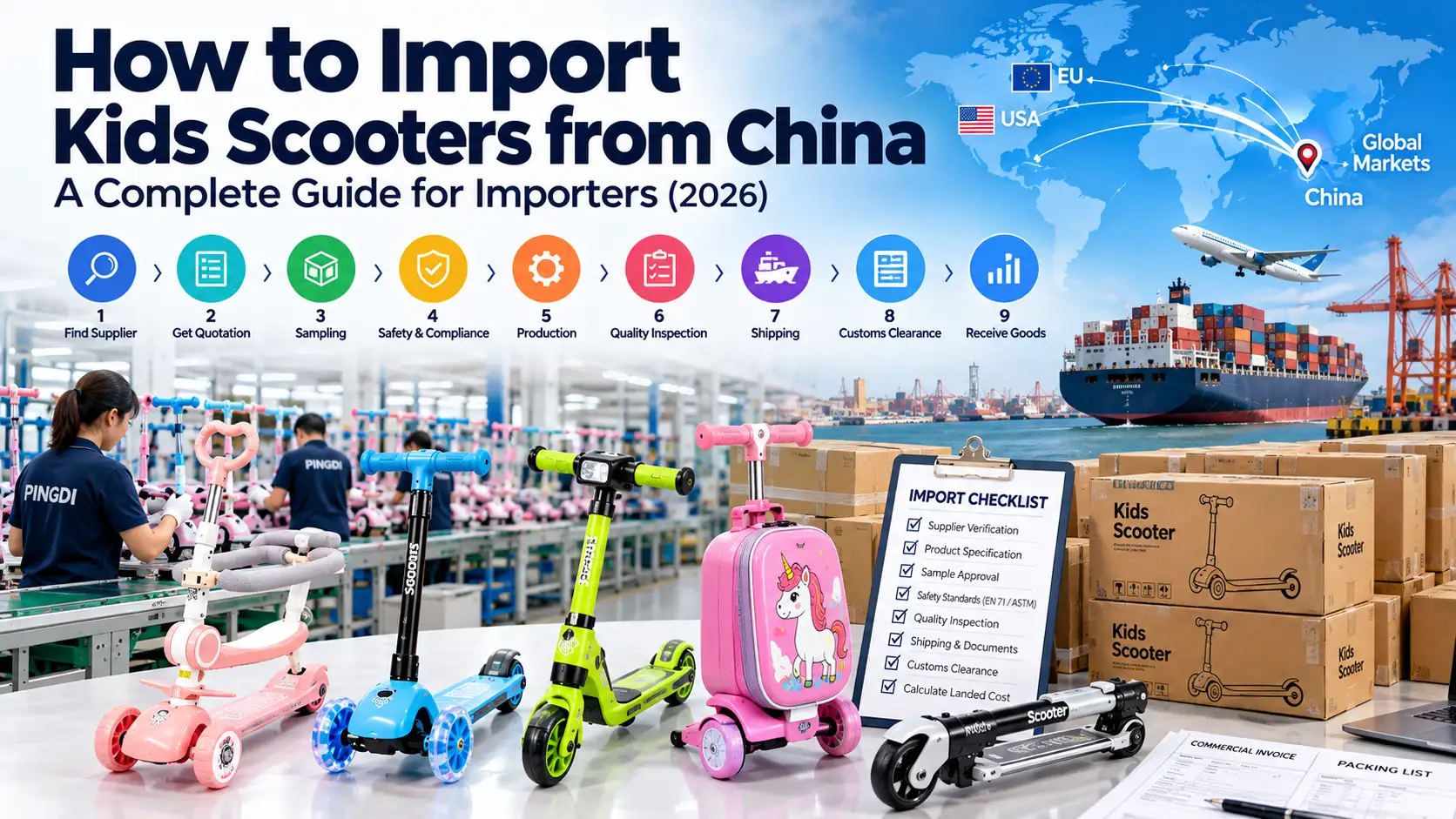 How to Import Kids Scooters from China: A Complete Guide for Importers (2026)