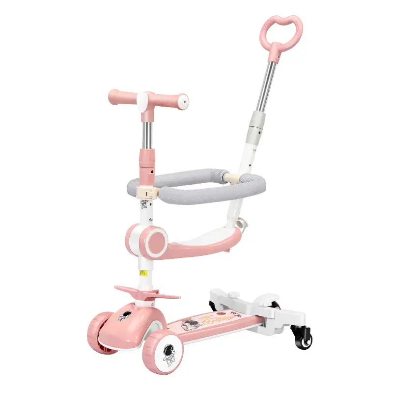 Kids Scooter with Parent Push Handle & Safety Guardrail | Wholesale