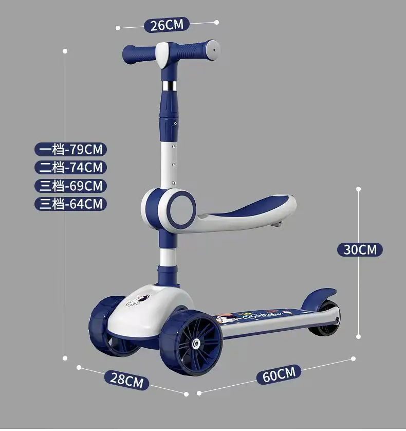 Kids Scooter with Parent Push Handle & Safety Guardrail | Wholesale - Image 6