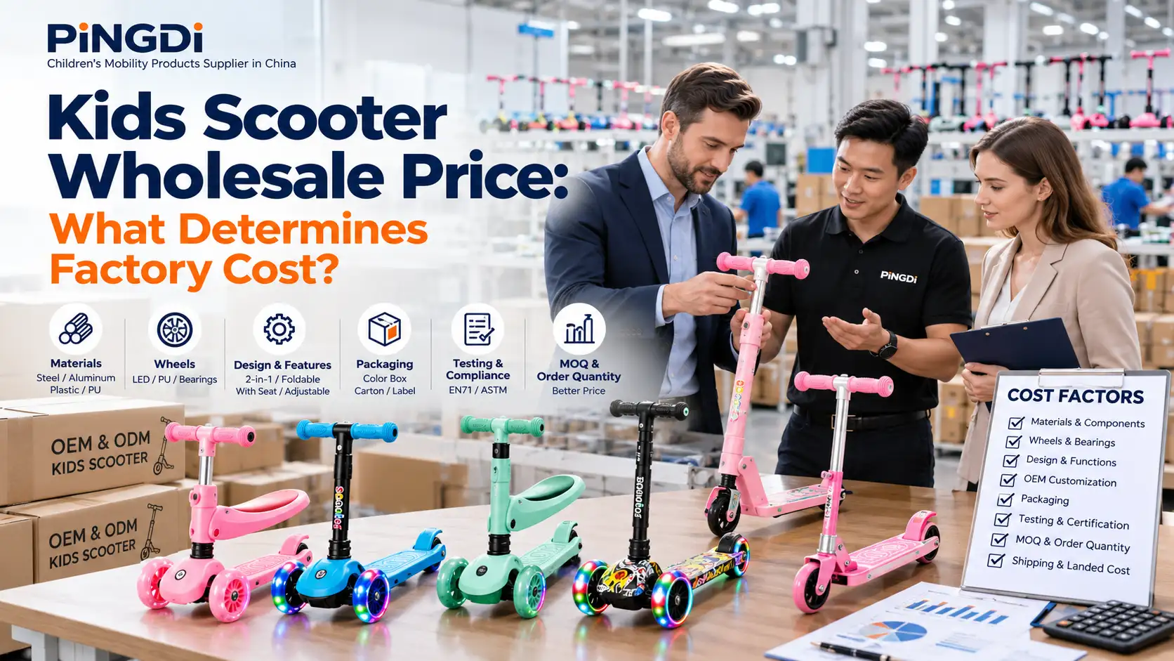 Kids Scooter Wholesale Price: What Determines Factory Cost?