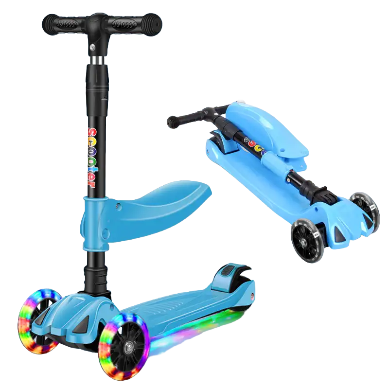 2 in 1 Kids Scooter with Seat Wholesale | 3 Wheel LED Toddler Scooter - Image 5