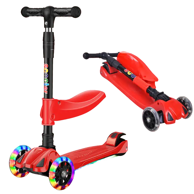 2 in 1 Kids Scooter with Seat Wholesale | 3 Wheel LED Toddler Scooter - Image 6