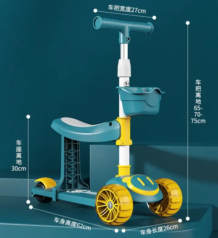 Kids Scooter with Seat Manufacturer China | 3 Wheel OEM Scooter - Image 7